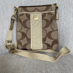 Coach signature canvas crossbody bag